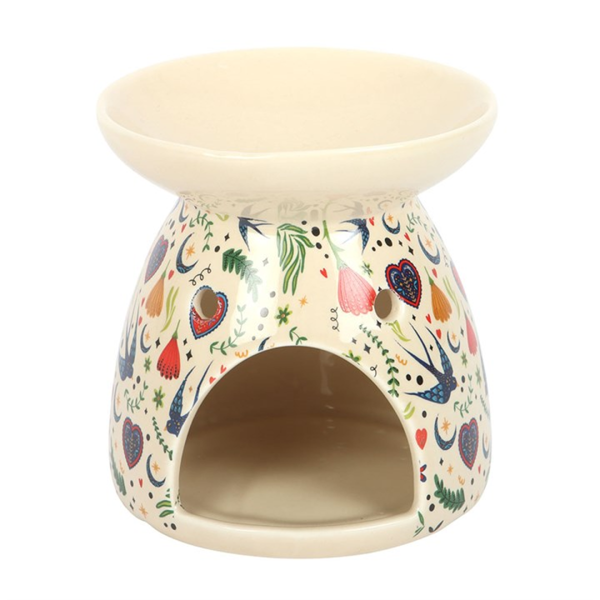 Cream Midnight Bloom Print Oil Burner