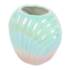 Iridescent Shell Flower Vase