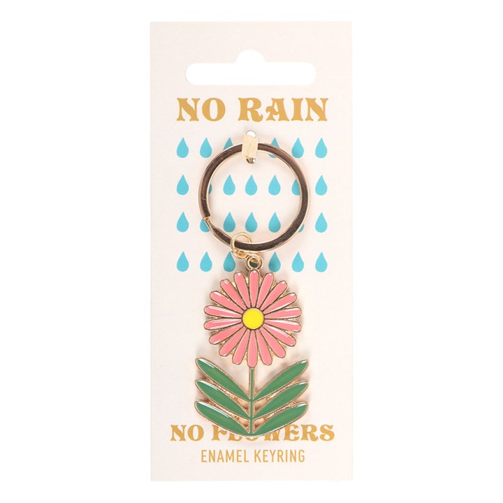 No Rain, No Flowers Keyring