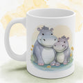 Mummy & Baby Hippo Design Mug