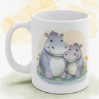 Mummy & Baby Hippo Design Mug