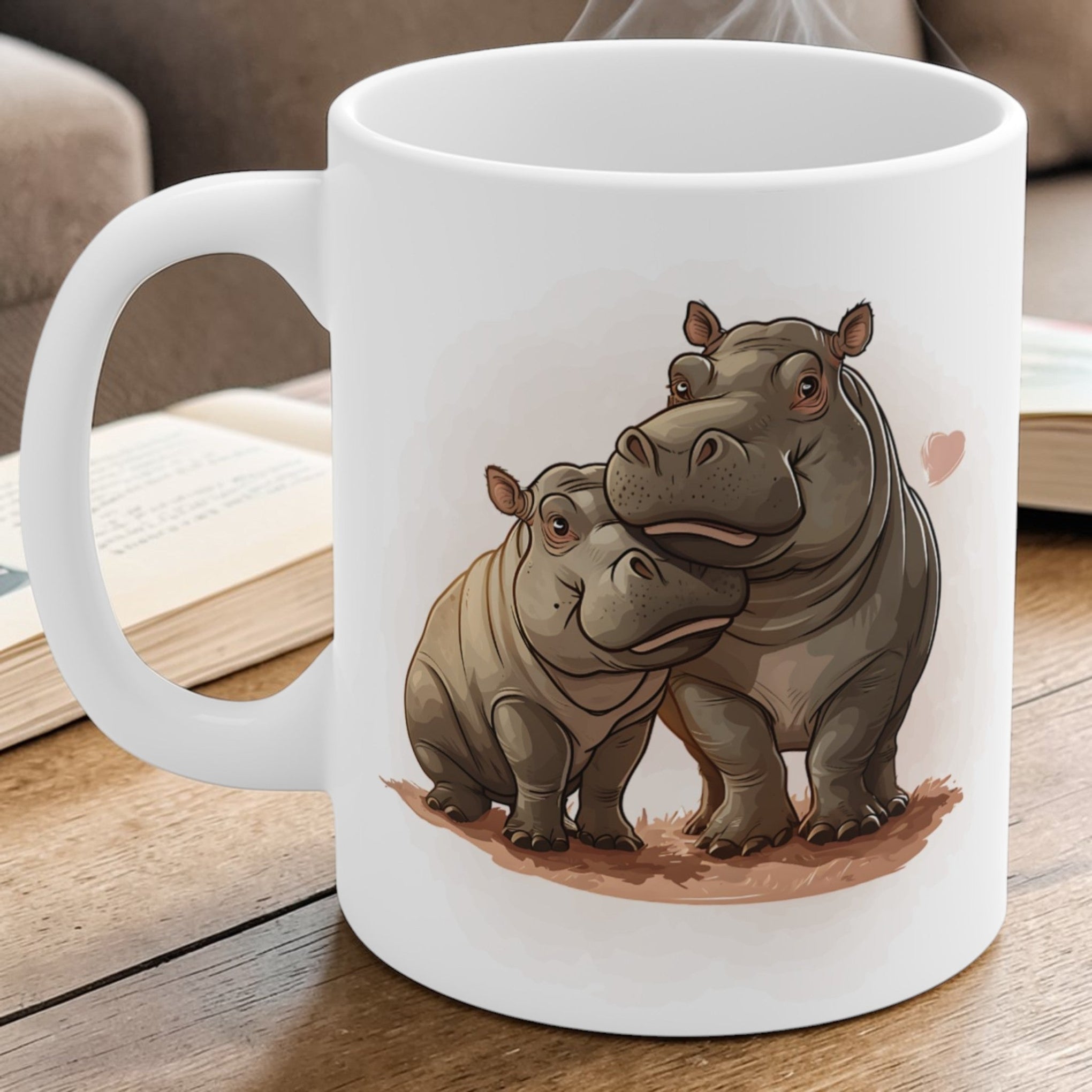 Hippo Love Design Mug
