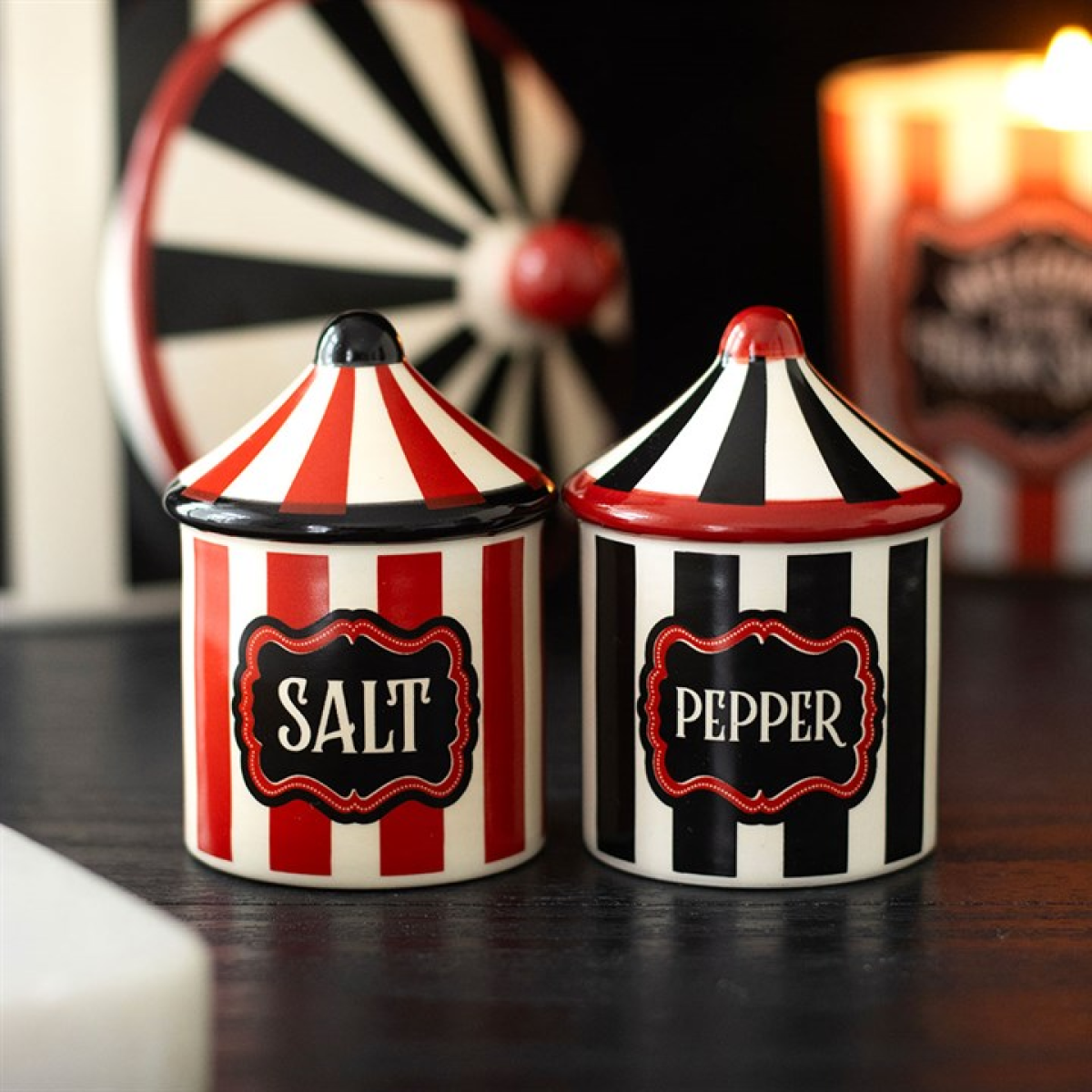 Circus Tent Salt and Pepper Shakers
